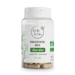 CONFORT MASCULIN & PROSTATE SAINE - Prostate Bio - Courge, Boldo & Ortie Bio certifiés Ecocert - 120 gélules - Cure 2 mois - Complément Alimentaire BELLE&BIO - Fabriqué en France