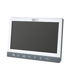 EMOS Zusatz-Monitor zur Video-Türsprechanlage/Video-Türklingel H3015, Bildschirm mit 7'' LCD-Farbdisplay, Snapshot, Aufnahme, Intercom, Silbern