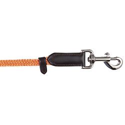 Pfiff 102936 Corde de Travail au Sol avec tapette en Cuir Nylon très léger pour Travail au Sol Orange 600 cm