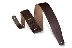 Levy's Leathers 2 1/2" lederen gitaarband - verstelbaar van 38" tot 51"; donkerbruin (M26-DBR)