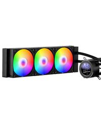 VEVOR CPU-vloeistofkoeler, AIO-CPU-waterkoeler, 3 x 120 mm PWN-ventilator & pomp, pc-waterkoeling met 5,3 cm lcd-display en ARGB-licht, voor Intel 115X/1366/2011/1700/1200, AMD AM4/AM5