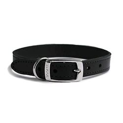 Ancol Heritage Leren Halsband Zwart 45-54 cm, maat 6