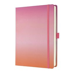 Sigel JB103 Notitieboek Bullet Journal Jolie, Dot-Liniatuur, dik 120 g papier, A5+, roze, 200 pagina's, hardcover met gecoate stof, Gradient Sunset, van duurzaam papier