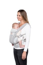Porte-Bébé Ergobaby Omni Breeze pour nouveau-nés, de la naissance à 20,4 kg, porte-bébé ergonomique 4 positions en Mesh SoftFlex™ pour portage ventral, sur le côté et dans le dos (Pearl Grey)