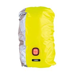 ABUS copertura antipioggia per zaini - Lumino X-Urban Cover con luce posteriore USB integrata impermeabile e visibile giallo/argento