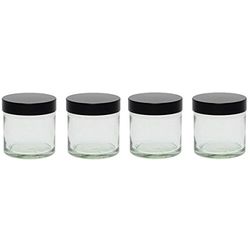 Viva Articoli per la casa - contenitori in Vetro con Tappo, Vetro, Trasparente, 60 ml