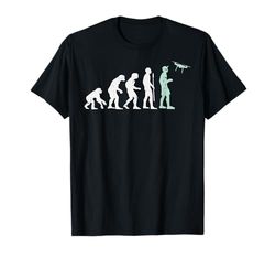 Drone Pilot Evolution Funny Quadcopter FPV UAV Flyer Gift Camiseta