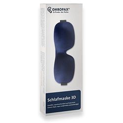 OHROPAX - Máscara para dormir 3D em azul - 1 peça - Forma tridimensional escurece completamente - os olhos e o nariz permanecem livres, sem sensação de estreitamento