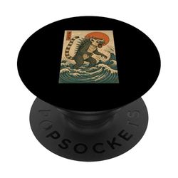 Lemur The Great Wave off Kanagawa PopSockets Adhesive PopGrip