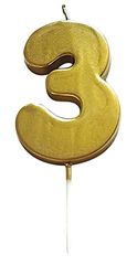 Ciao, Gouden cijferkaars 3 (6 cm), 21443