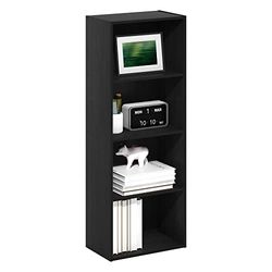 Furinno Luder Bibliothèque ouverte à 4 étages, Bois Noir, 4-Tier