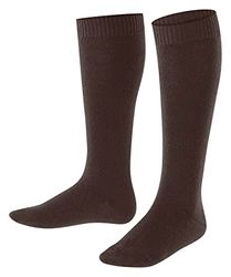 FALKE Uniseks - dzieci Podkolanówki Comfort Wool K Kh Wełna Merynosa długie jednokolorowe 1 Para, Brązowy Dark Brown 5230, 35-38