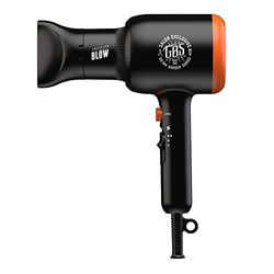 GA.MA Italy Professional, GBS Absolute Blow Dryer, Moteur AC 2000W ultra-compact, revêtement céramique pour des cheveux brillants et sans frisottis, noir