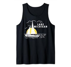 Puesta de sol en el lago Michigan Camiseta sin Mangas