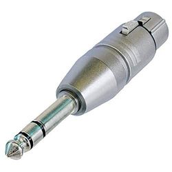 Neutrik - Na3Fp - Adaptador Para Cable (1/4", Xlr, Macho/Hembra, Plata, Latón, Polyamide, Zinc De Acero, -20-65 °C)