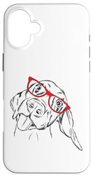 Funny Hipster Goofy Nerdy Red Glasses Rhodie Lover Coque pour iPhone 16 Plus