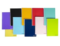 Spiralny notatnik liderpaper kwartał smart soft cover 80h 60gr paski montessori 3.5mm różne kolory
