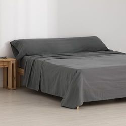 BELUM | Titanium Flannel Sheet Set 135 100% Cotton, Sheet Set consisting of: Top: 210 x 270 cm Fitted Sheet: 140 x 200 cm + 30 cm Gusset. Pillow 45 x 155 cm