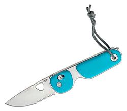 The James Brand The Redstone zakmes met gekarteld lemmet van sandvik 12C27 in de kleur Glacier, lemmetlengte: 6,3 cm, totale lengte geopend: 15,6 cm, KN118162-01