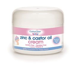 Cotton Tree Zinc And Castor Oil Cream For Nappy Rash, White