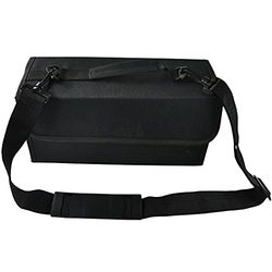 ART&GO 80 Marker Pen Case Black Fabric 6 Rows to Organize Collection with Carry Strap and Carry Handles, Storage Bag on Back