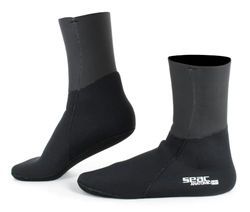 SEAC Anatomic, Neopreen Sokken, Thermische Sok voor Apneu en Duiken met Scubazwemvliezen, zwart, XL