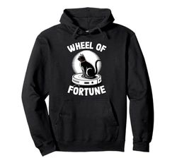 Wheel Of Fortune Cat On Robot Vacuum Cleaner Cat Pullover Hoodie