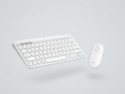 Logitech Pebble 2 Combo - Layout Tedesco QWERTZ, Bianco