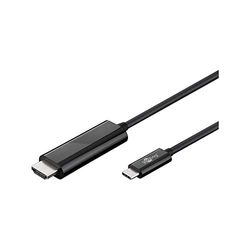 Goobay 77528 USB-C HDMI-adapterkabel, USB-C-kontakt (typ C) till HDMI-kontakt (typ A) video och ljudöverföring, 4K@60 Hz, 1,80 m, svart