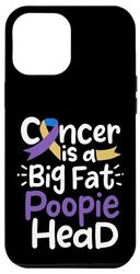 Carcasa para iPhone 12 Pro Max Cinta de Concientización sobre el Cáncer de Vejiga Azul Amarillo Púrpura Chemo