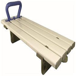 Aidapt White Easy Clean Slatted Bath Board Bath Transfer Board with Grab Handle 660mm (26") Bathroom Aid