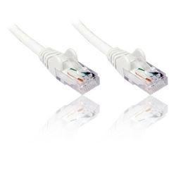PremiumCord Cabo de rede, Ethernet, LAN & Patch Cable CAT5e, UTP, rápido flexível e resistente, cabo RJ45 1 Gbps, AWG 26/7, cabo de cobre 100% , branco, 7 m