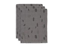 Jollein Gant de Toilette Hydrophile Spot 3-Pièces, 20 cm Longueur x 15 cm Largeur, Gris Storm