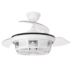 Brightium DC-ventilator, 3 uitklapbare vleugels, 6 snelheden, met afstandsbediening en timer, ideaal voor de airconditioning en decoratie.