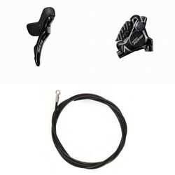 SHIMANO 2x12v Kit Freno Idraulico Road 105 12V R7100 Posteriore 2 x 12V Mixte Adulte, Noir, Unica