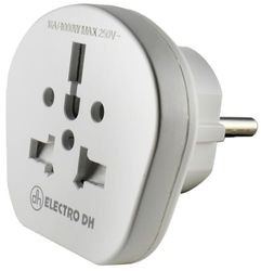 Adaptateur Universel de Voyage Blanc avec Plusieurs Ports, Compact et léger, idéal pour Charger des appareils dans n'importe Quel Pays.