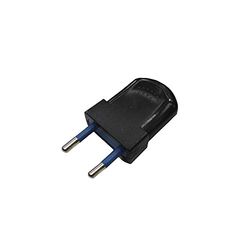 EDP 40100 Spina Europea Nera Bipolare 10A, Nero, 4 mm