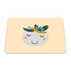 Bonamaison, Tapis de Souris Rectangle Imprimé Numériquement, Fond Antidérapant, pour Bureau et Maison, Taille: 22x18cm