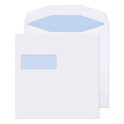 Blake Purely Everyday 220 x 220 mm 100 g/m² Enveloppes Carrées Autocollante Fenêtre Haute (5702) Blanc - Boîte de 250
