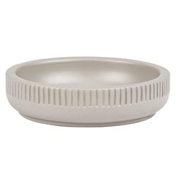 axentia Raja 135656 Soap Dish Polyresin Diameter Approx. 11 cm Taupe