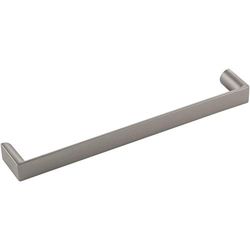 Accuride 100001570 Schüco CLub LA 160 mm, ancho 168 mm, mango plano para muebles de zinc fundido a presión, efecto acero inoxidable, plata