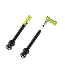 GRANITE Juicy Nipples Paires de Valves Tubeless Cycle + Bouchons démonte Obus Adulte Unisexe, Green, 60mm