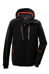 killtec Uomo Giacca da sci/giacca funzionale con cappuccio e paraneve con chiusura a cerniera KSW 69 MN SKI JCKT, schwarz, L, 41956-000