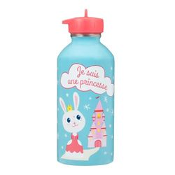 Draeger Paris Children's Stainless Steel Water Bottle "Je suis une Princess" [French Language]