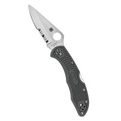 Spyderco Delica4 Kombo kant Fällkniv, Bladverk Grön
