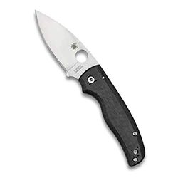 Spyderco Unisex – vuxna, svart, fickkniv, shaman kompressionslås, blad: 9,2 cm, G10, fällkniv, fickklämma, satinfinish, 12 cm C229GP