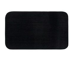 Gözze - Non-Slip Soft Bath Mat, 100% Polyester, 60 x 100 cm - Black