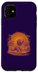 Carcasa para iPhone 11 Lindo perro Golden Retriever para enamorarse de la playa surfista