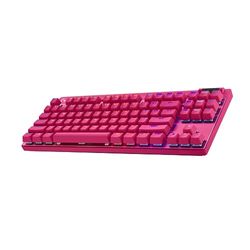 Logitech G Pro X TKL Lightspeed, Teclado inalámbrico para Gaming - Magenta - UK - Tactile