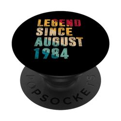 Regalo vintage de 41 cumpleaños - Leyenda desde agosto de 1984 PopSockets PopGrip Adhesivo